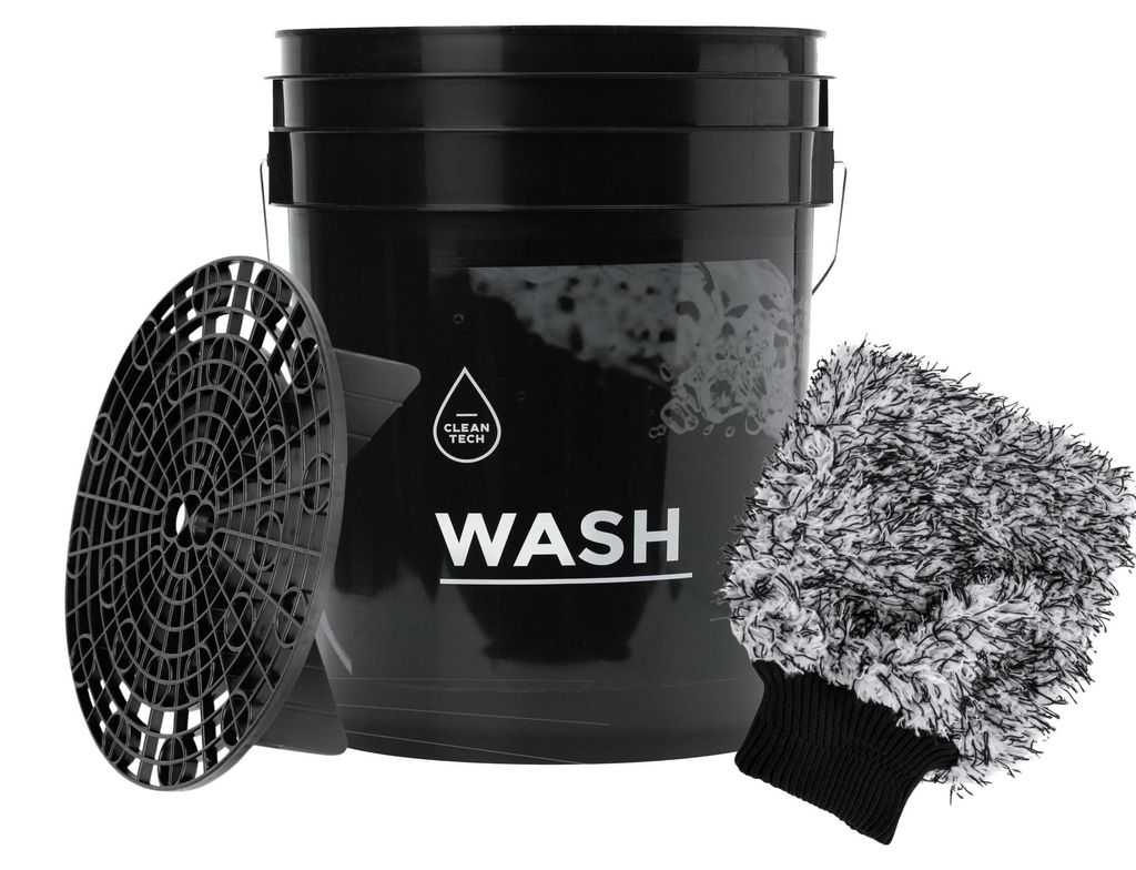 Wascheimer 20 Liter mit Schmutzsieb und Auto-Waschhandschuh Produktbild 