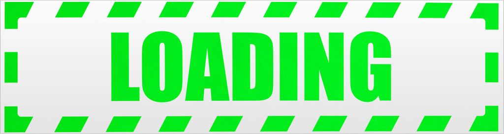 Kiwistar Loading gestreift Magnetschild Schild magnetisch - 30cm Neongrün - Magnetfolie für Auto PKW Kfz