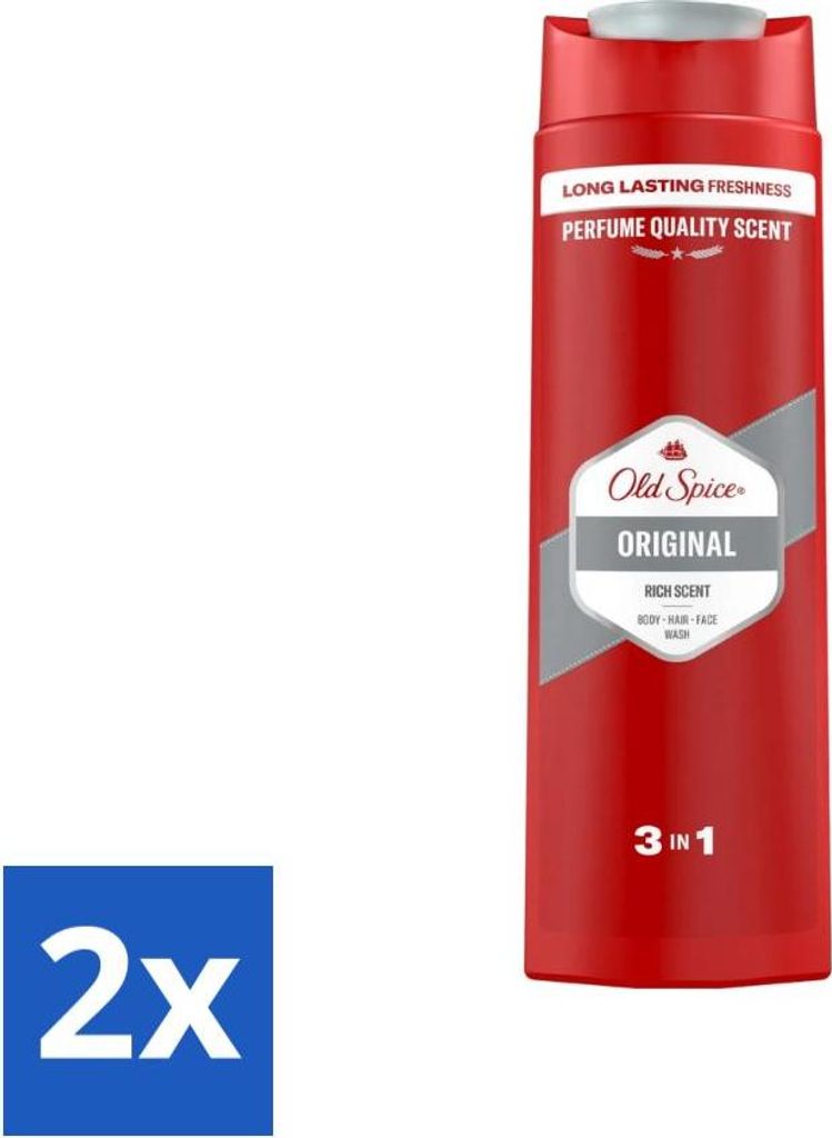 Old Spice - Original - Duschgel 3-in-1 - Reinigt, Erfrischt & Pflegt - 400 ml - Vorteilspack - 2 Stücke