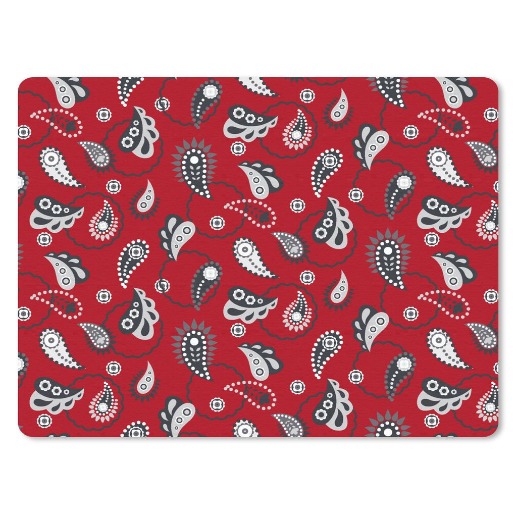 MuchoWow Mauspad Mousepad Kopftuch - Flora - Retro - Design 23x19 cm - Mousepads - Maus Mat - Pad - Mausunterlage - Schreibtischunterlage - Mauspad