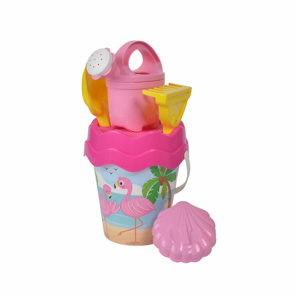Set di secchi Androni Flamingo, 6 pezzi, giocattolo di Immagine del prodotto 