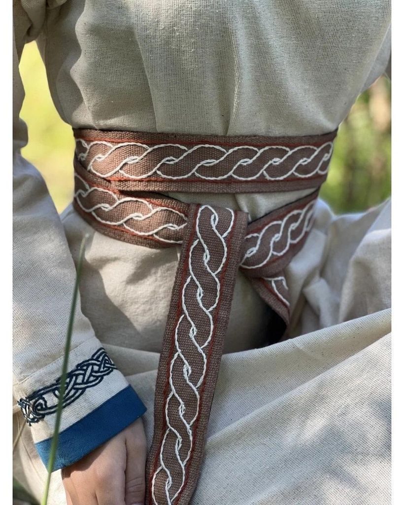 Wikinger Gürtel braun aus Baumwolle, "Elina" Produktbild 