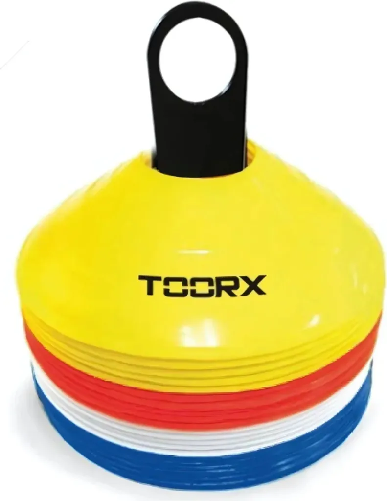 Toorx Fitness Cônes d'agilité Ensemble de 24 pièces avec support inclus