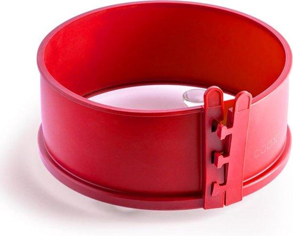 Rote Springform mit Glasfuß Ø 18 cm