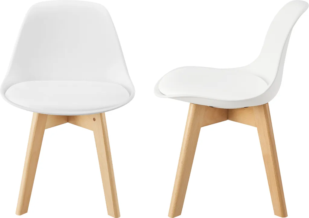 Chaise enfant confortable Elvdal set de 2 chaises blanches rembourrées