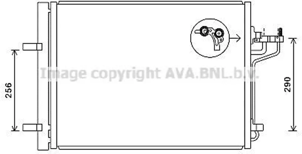 Réparer clim Ford Focus III : Condenseur PRASCO FD5488D avec filtre