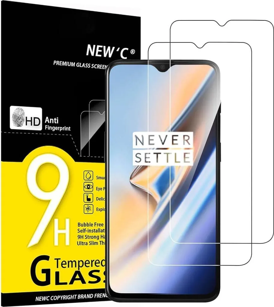 Protection Écran OnePlus 6T / 7 Verre Trempé Anti-Rayures Pack de 2 Films
