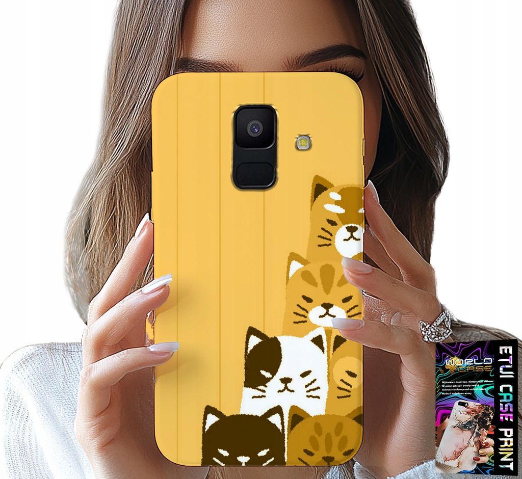 Hülle Für Samsung A6 2018 - Liebe Katze, Designs Mit Katzen, Hülle + Glas