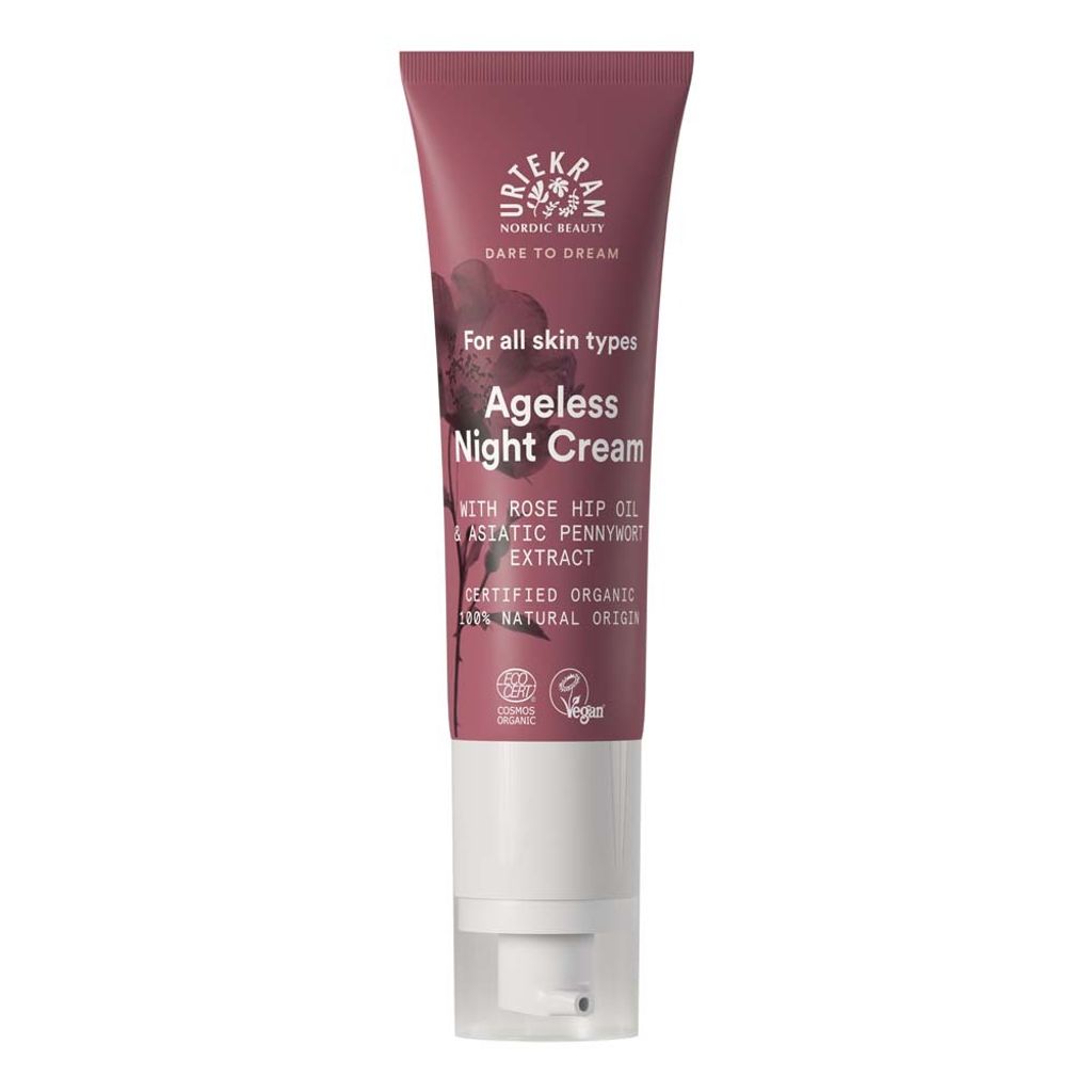 URTEKRAM WILD ROSE Anti-Aging-Nachtcreme mit Centella asiatica