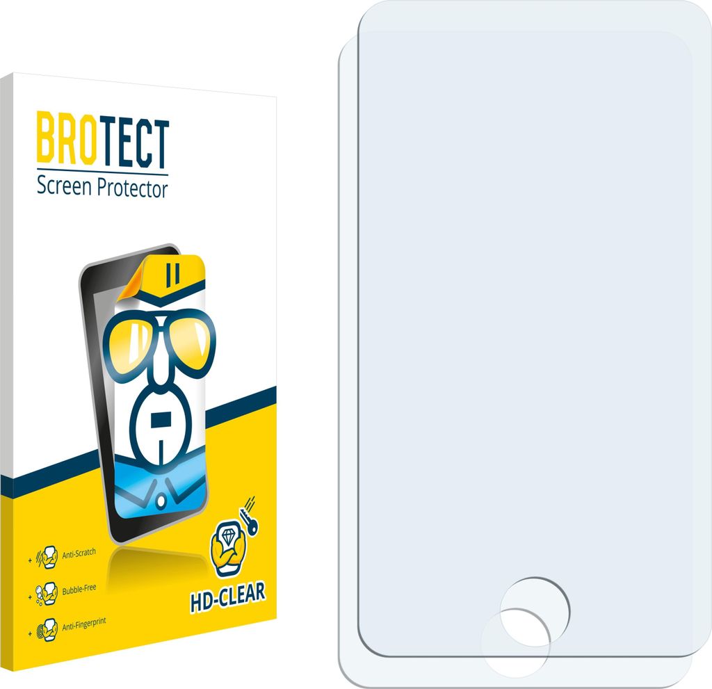 2x Für Apple iPod Touch (1. Gen.) Schutzfolie BROTECT Displayschutz Display Schutz Folie Klar Transparent