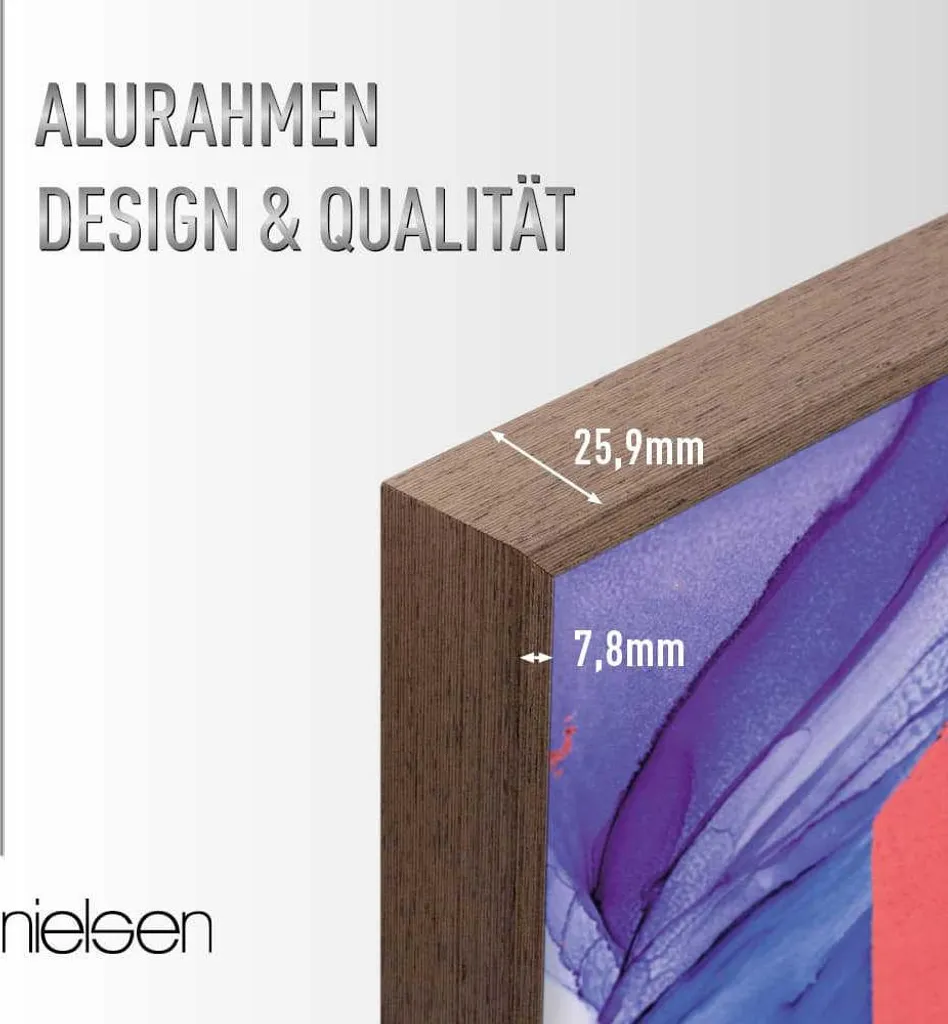 Cornice Nielsen Alpha 13x18 cm Alluminio Wengé | Qualità Professionale - 4