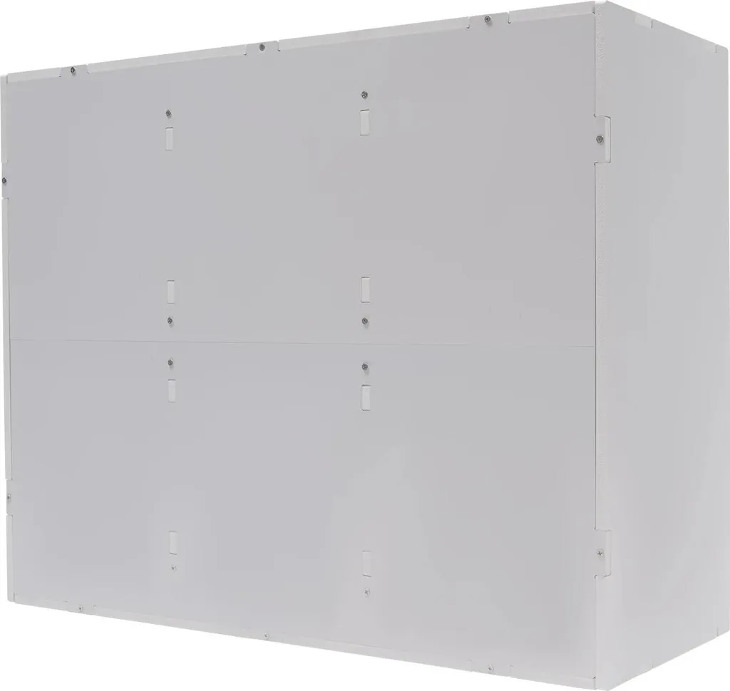 Meuble de tri 24 casiers blanc en PVC, supporte 60kg, design modulable