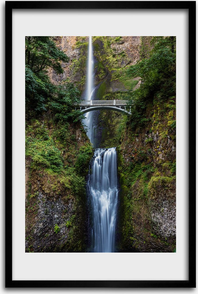 Bild - Bilderrahmen - 40 cm x 60 cm - MDF - Rahmen - Wandkunst - Wasserfall