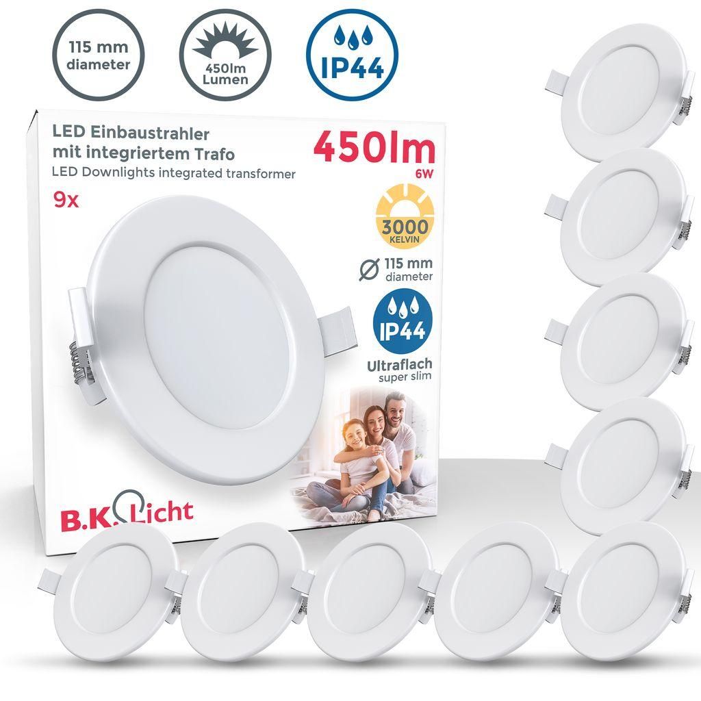 Set di 9 apparecchi da incasso a LED bianco 6W Immagine del prodotto 