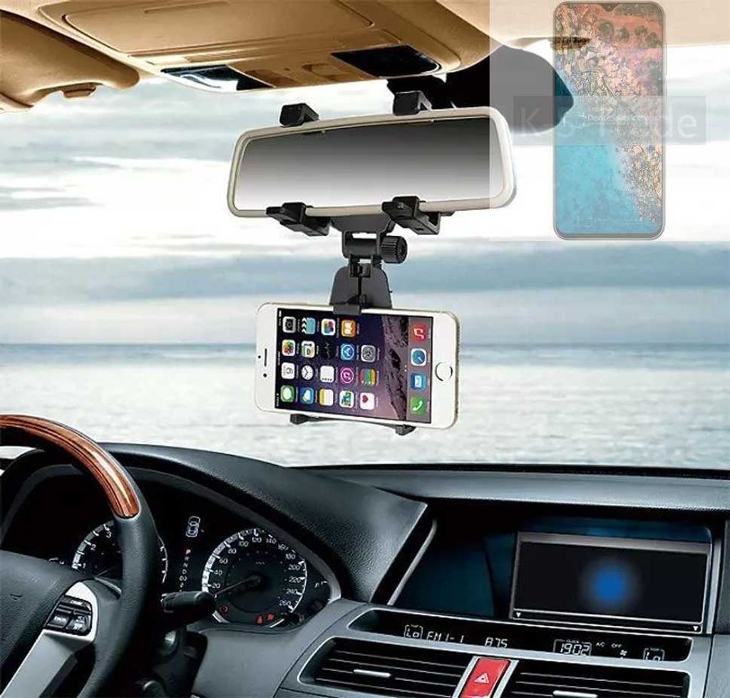 K-S-Trade Smartphone Halterung kompatibel mit Cubot X20 Pro Rückspiegel Halterung schwarz Auto Halterung KFZ Halter