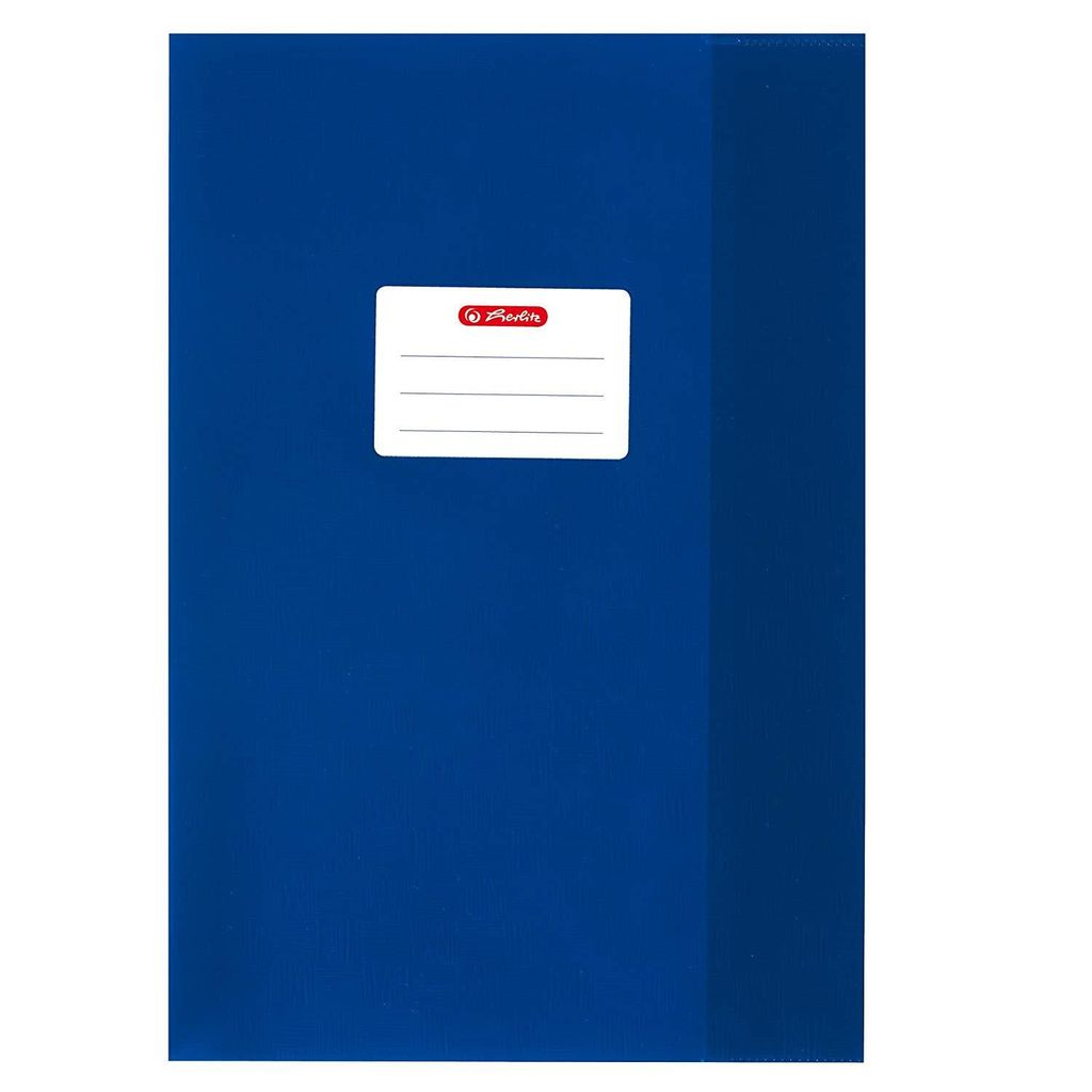 herlitz Heftschoner DIN A4, gepr„gt (Bast), PP, dunkelblau Image du produit 