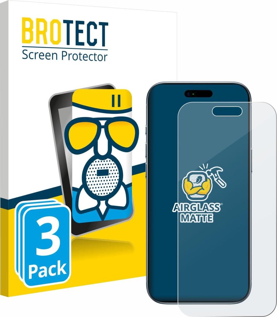 3x BROTECT Entspiegelungs Schutzglas für Apple iPhone Air Schutzfolie Panzer Folie Glas Display Schutz matt