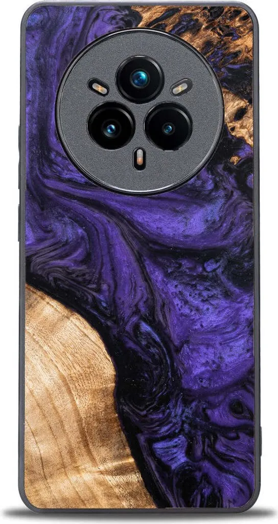 Realme 14 Pro 5G Cover Bewood Unique Violet | Legno e Resina Artistica