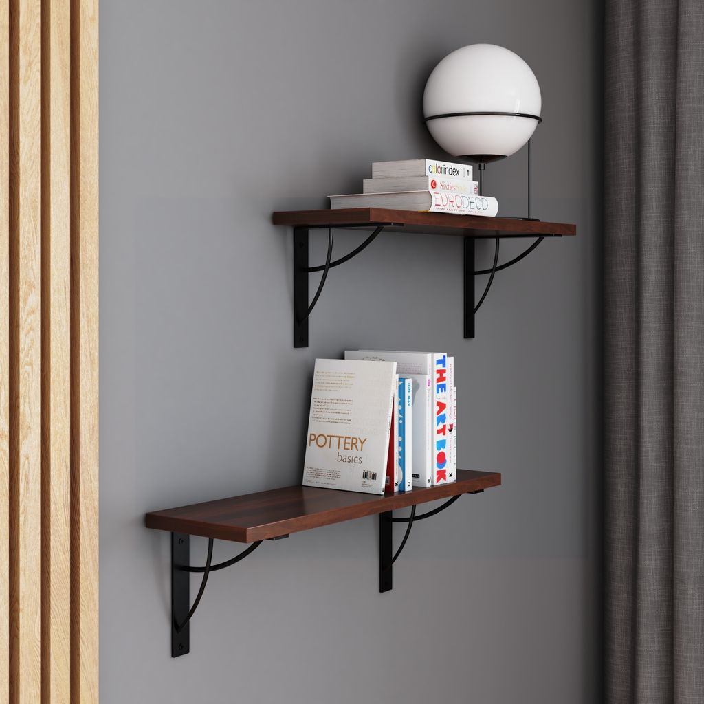 AKKE Walnuss Hängeregal NEO modern LOFT-style LxB: 60x20 cm
