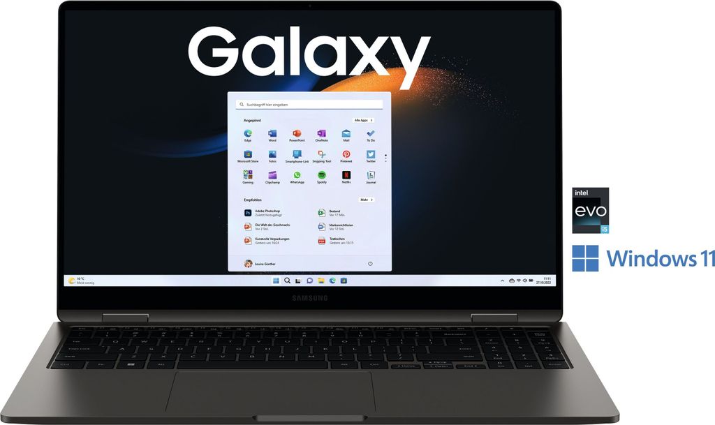 Samsung NP730Q Book3 360 13'' i5 8 GB + 256 GB (Graphite) Produktbild