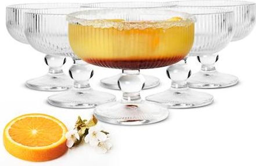 6 Martinigläser Cocktailgläser Eisbecher aus Glas 320ml Produktbild 