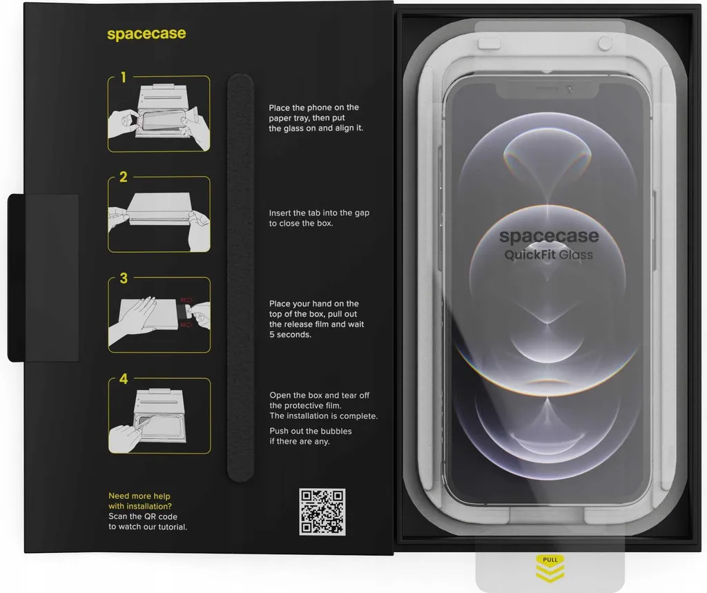 Lot de 2 Protections d'Écran en Verre Trempé iPhone 12 Pro Max SPACECASE