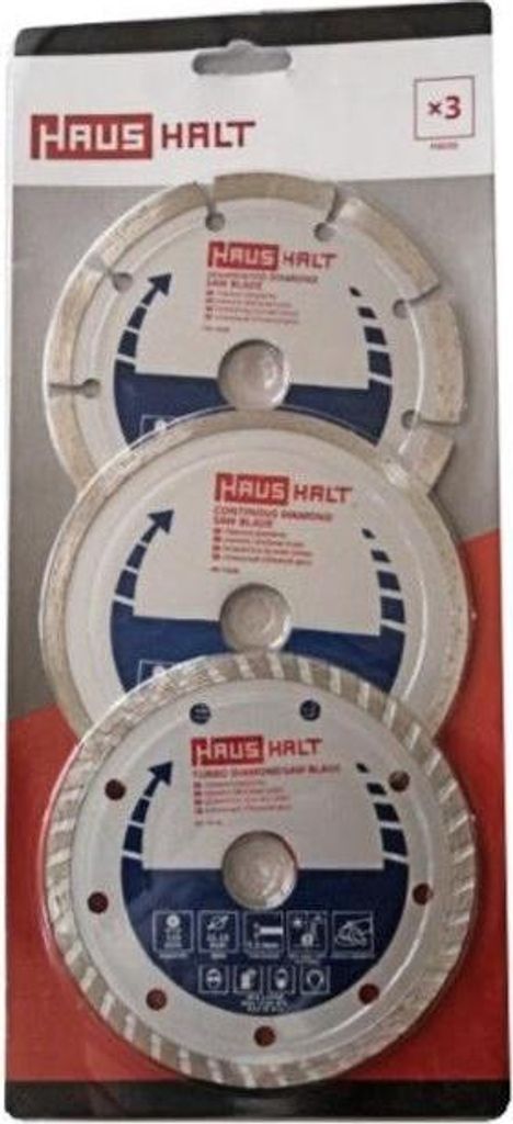 3x Diamantscheibe Ø230mm Diamant Trennscheibe für Stein Beton Mauerwerk, 22.23mm