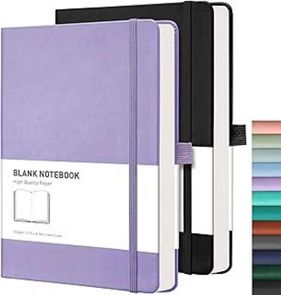 RETTACY Taccuino A5 Vuoto Viola - Set 2 Quaderni 384 Pagine Sketching