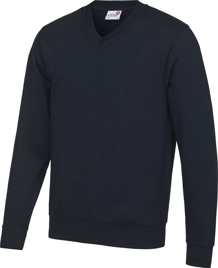 AWDis Academy Herren Sweatshirt, V-Ausschnitt RW3923 (S) (Marineblau)