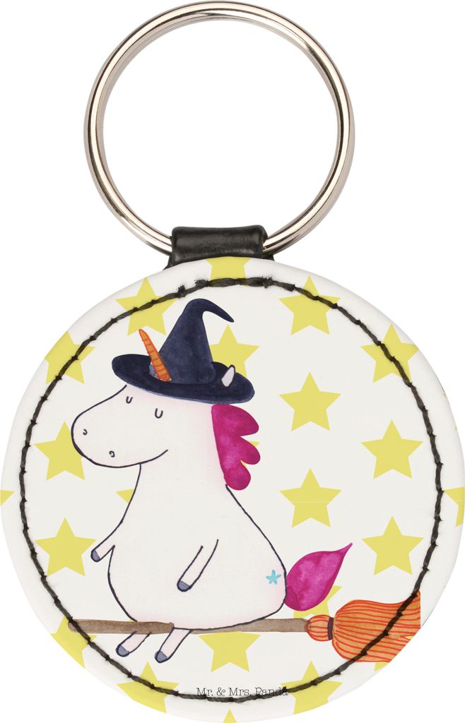Mr. & Mrs. Panda Schlüsselanhänger Einhorn Hexe - Weiß - Geschenk, Teufel, Anhänger, Elegant, schlüsselring, Freundin, Unicorn, Frau, Engel, E...