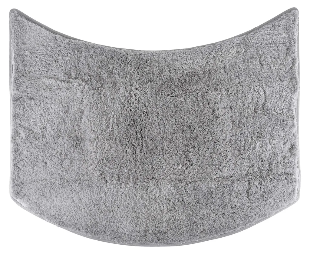 Tapis de bain en microfibre pour douche arrondie rayon 55 cm gris