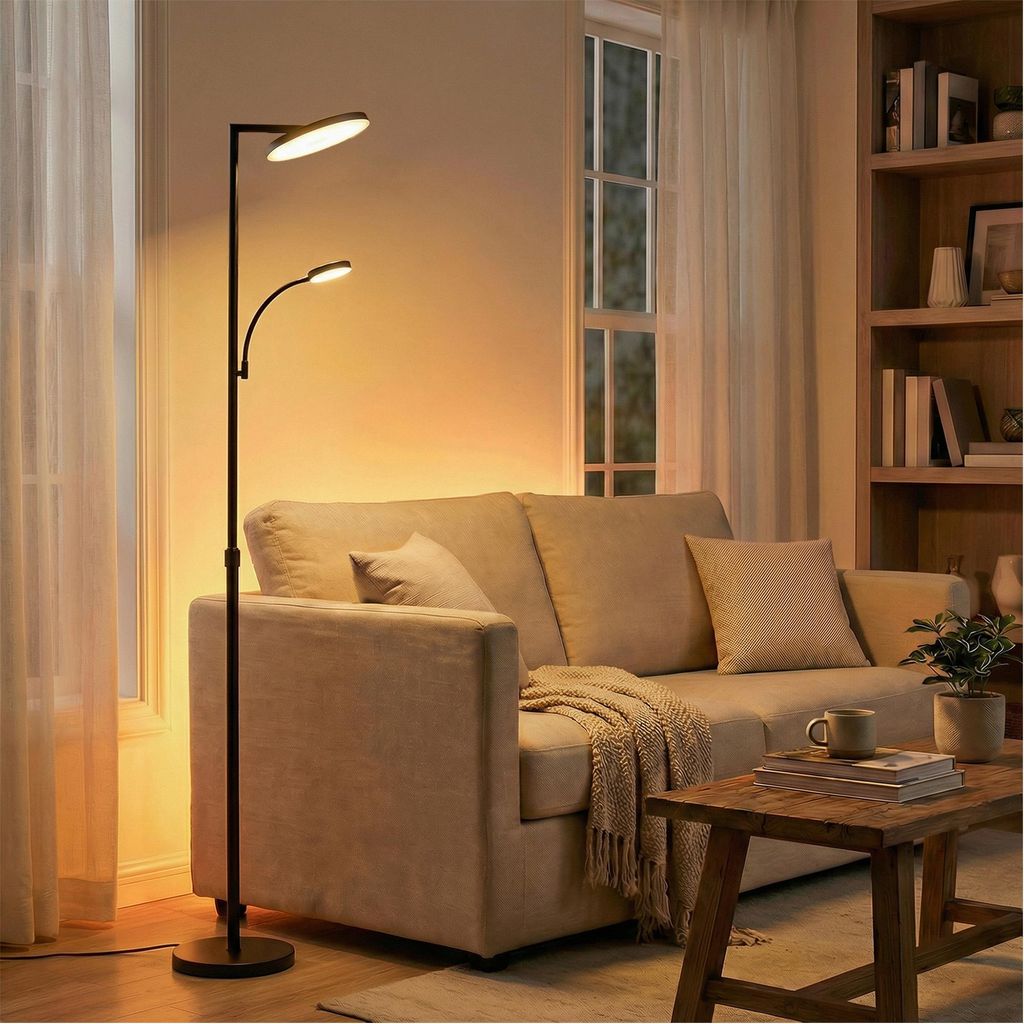 VASAGLE LED-Stehlampe höhenverstellbar, Standleuchte mit Produktbild 