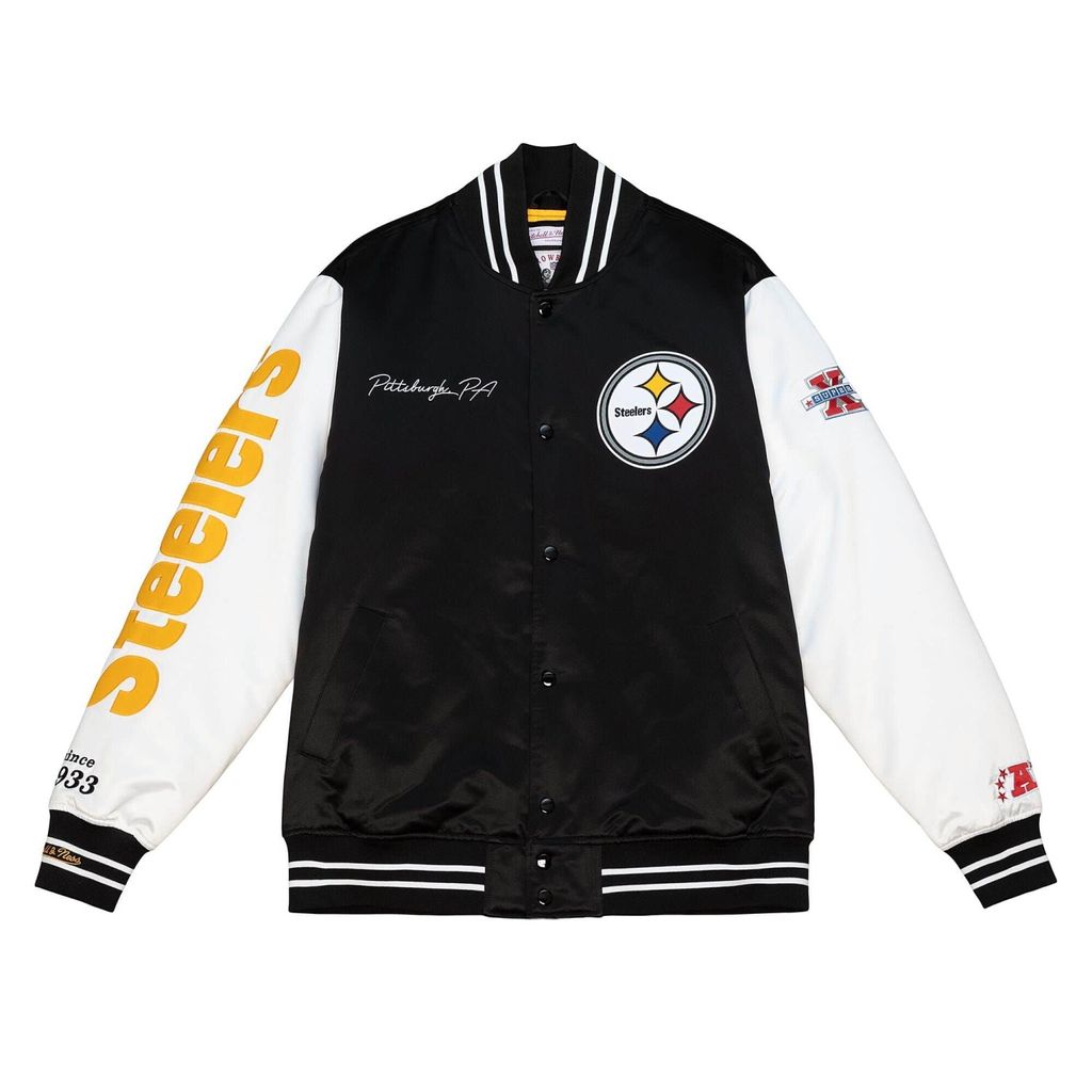 Pittsburgh Steelers NFL Mitchell & Ness Team Origins Varsity Satin Jacke-XL