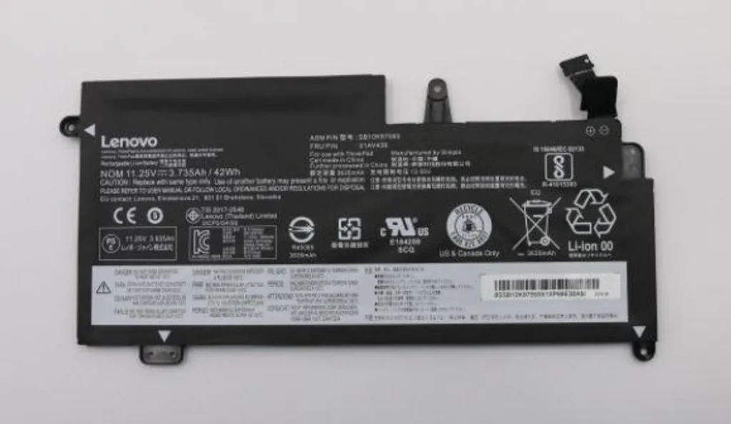 Batterie de Remplacement PC Portable Lenovo 42Wh Li-Ion Modèle 01AV436