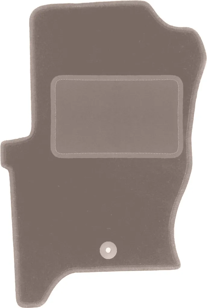 Tappetino conducente in velluto beige compatibile con Land Rover Discovery III (2004-2011, SUV) – con fissaggi – su misura