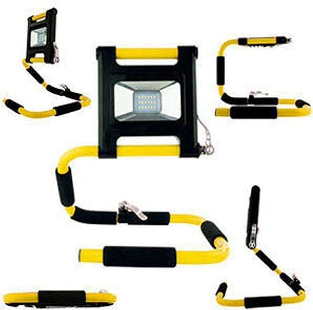 REV Akku Baustrahler Flexible Batterie Spotlight – Dimmbar tragbar platzsparend