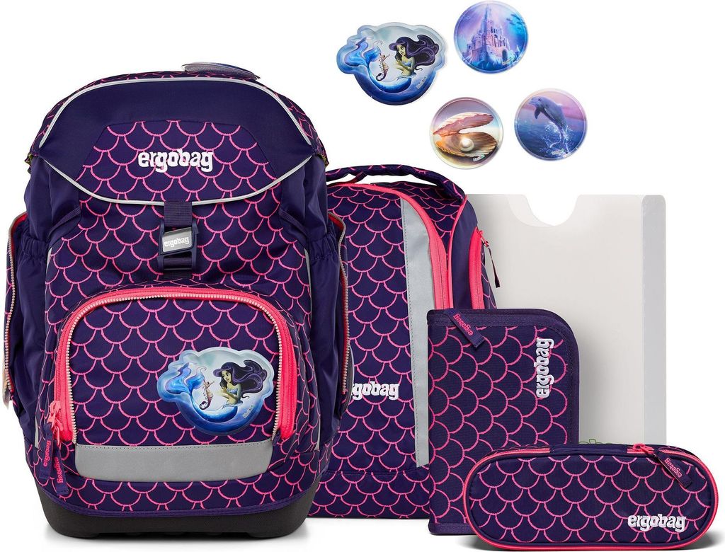 Ergobag Pack PerlentauchBär Color Flash Schulrucksack 6tlg. Produktbild 