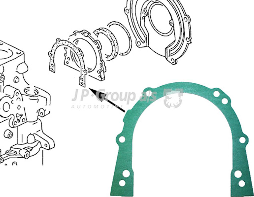 JP GROUP 1121101100 Auspuffdichtung Auspuffdichtung für VW GOLF III (1H1)