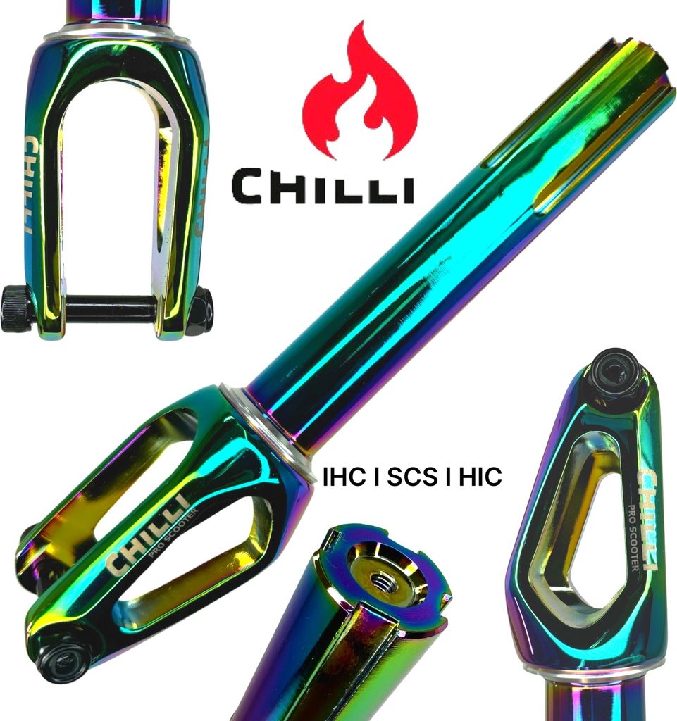 Chilli Pro Scooters Slim Cut Stunt-Scooter Fork IHC / SCS / HIC Rainbow