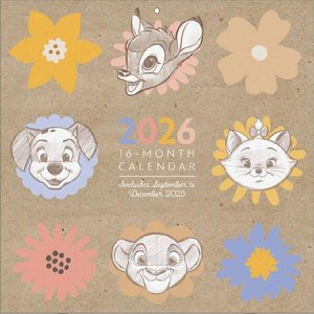 Pyramid - DISNEY CLASSICS 2026 - Broschürenkalender 30×30 cm (aufgeklappt 30×60 cm) mit 12 Motiven aus Arielle, König der Löwen & Cinderella, ...