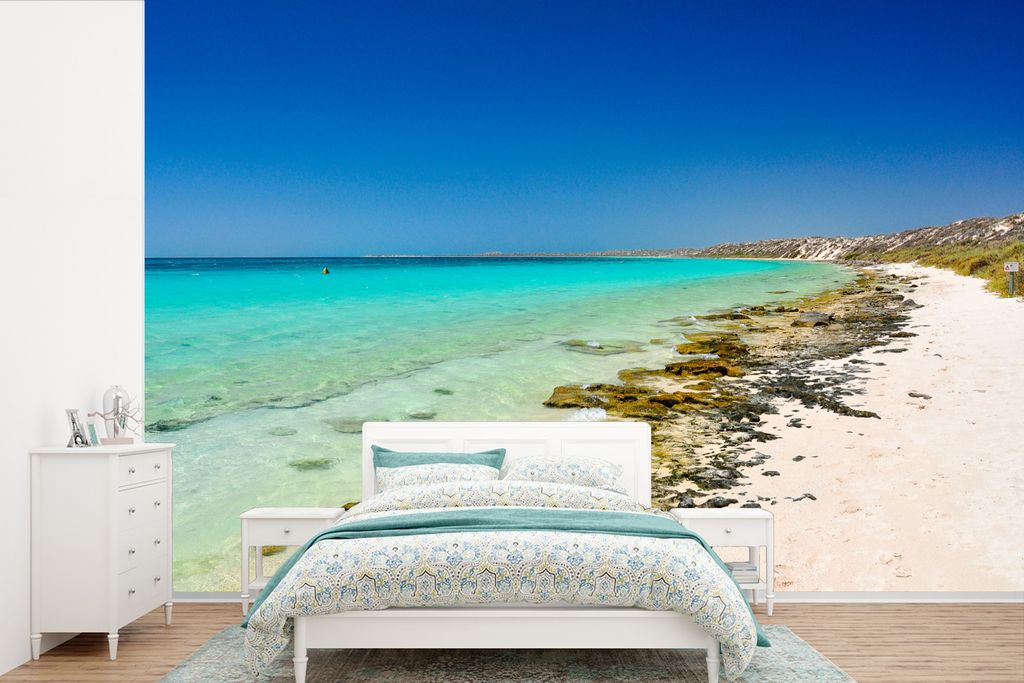 MuchoWow Fototapete für Wohnzimmer oder Schlafzimmer Wandtapete Vinyl Motivtapete Fantastische Strände an der Ningaloo-Küste - 330x220 cm - Fo...
