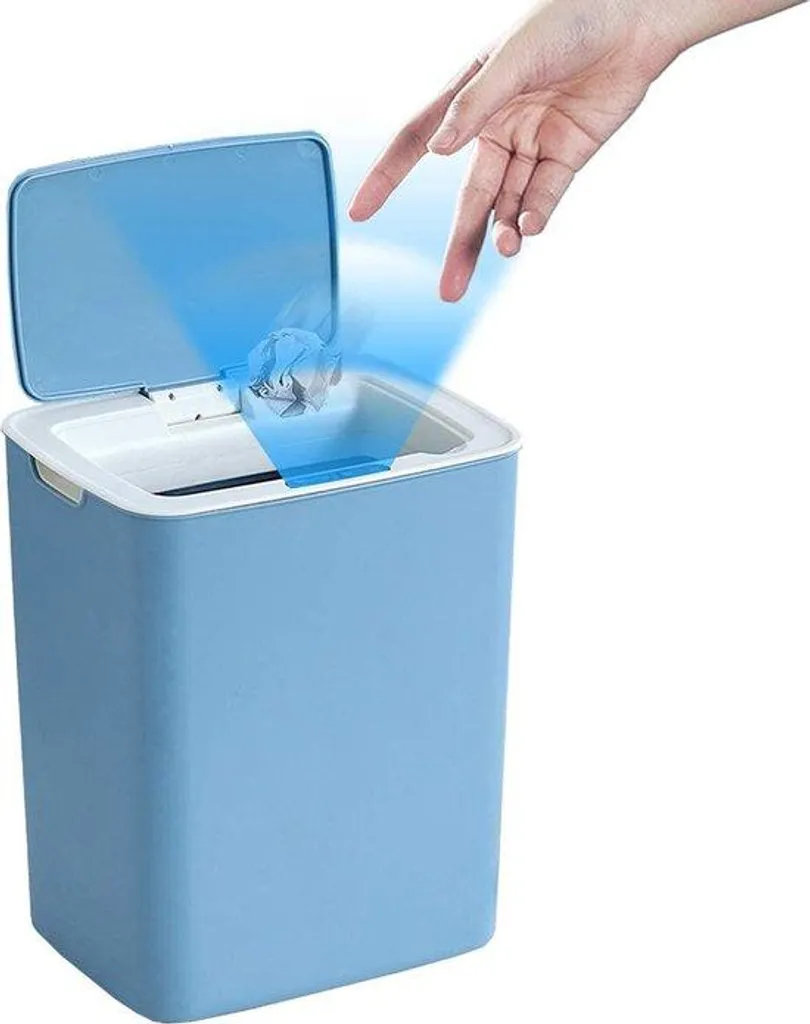 Poubelle de salle de bains à capteur 14L - Format idéal WC et petits coins