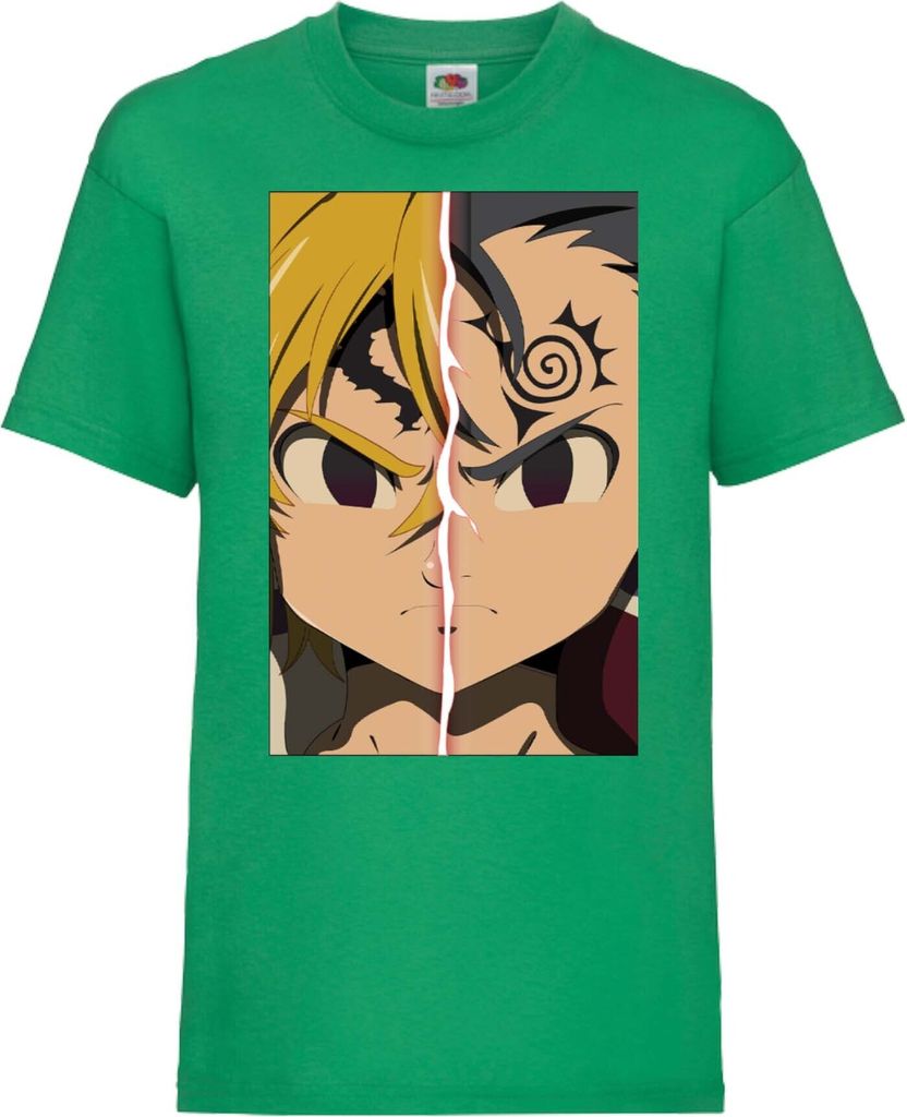 Kinder T-Shirt The Seven Anime Deadly Manga Sins Meliodas 01 Meliodas, 12-13 Jahr - 152 / Grün