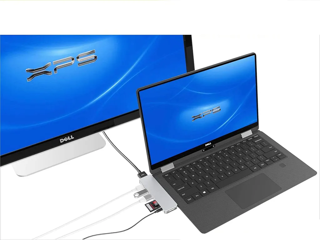 HYPER GN21D-SILVER Docking Station Laptop Argento - Hub 7-in-1 USB-C - 4