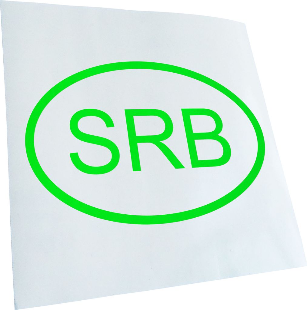 Kiwistar - Autoaufkleber - Serbien SRB Heckscheibe - Aufkleber für Auto Kfz Fahrrad, LKW, Truck Mofa