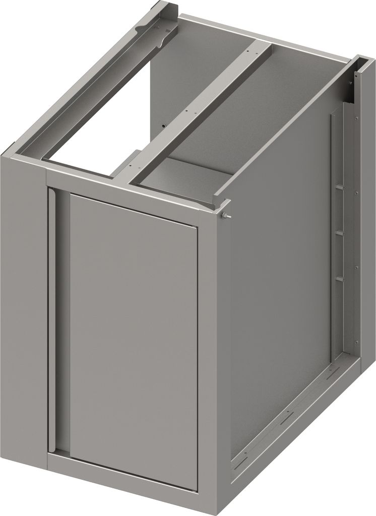 Eckunterschrank Boxversion 2.0 mit Flügeltür, für Beine/Sockelrahmen, Teil 2/2 540 mm Anbautiefe 560x540x660 mm