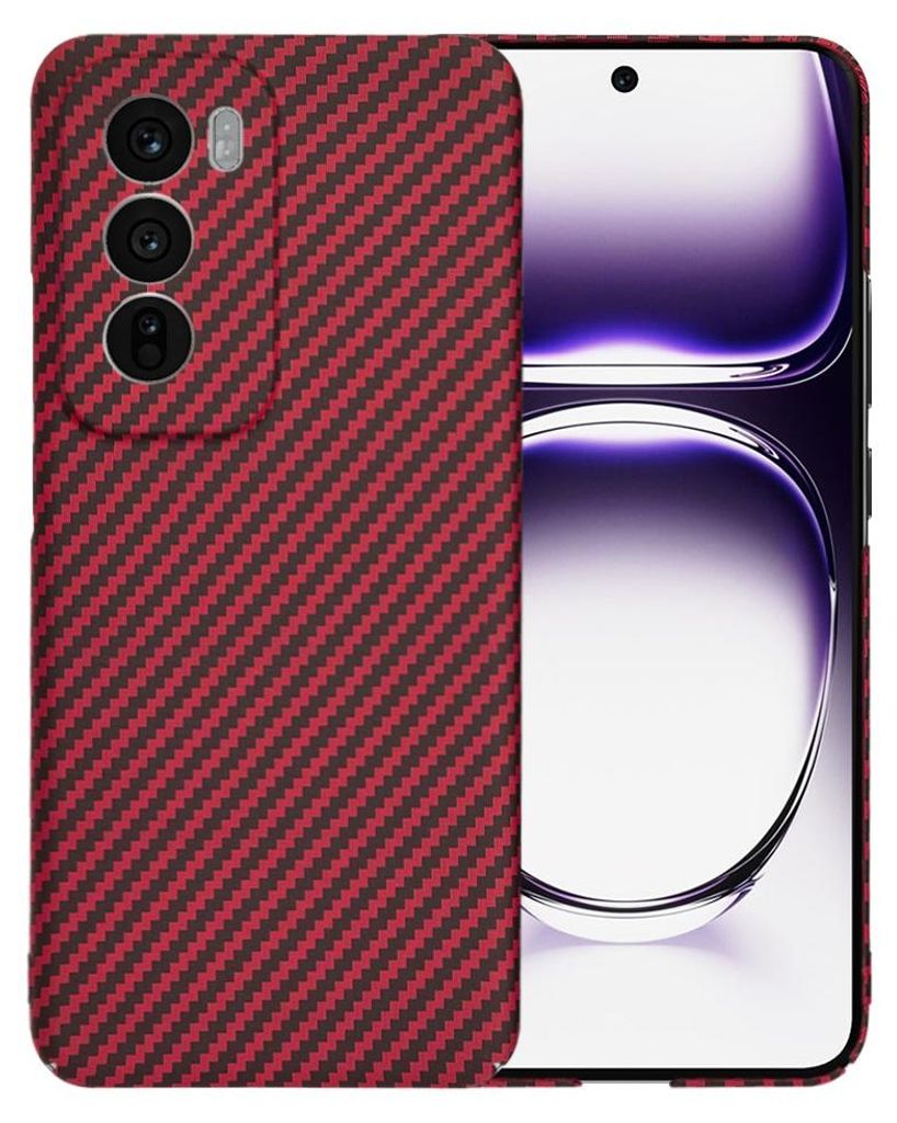 Techsuit Carbonite FiberShell Back Cover Hülle für Oppo Reno12 - Rot