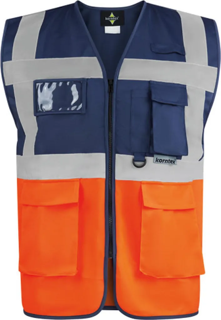Gilet Sicurezza Executive Korntex KXMF Navy/Arancione Taglia 3XL