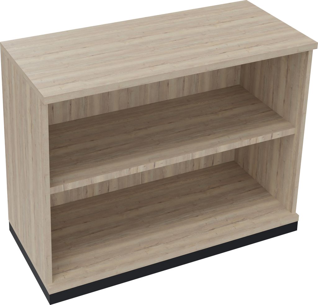 Regal 2OH B1000xT442xH781mm Anthrazit-Metallic/Eiche Natur