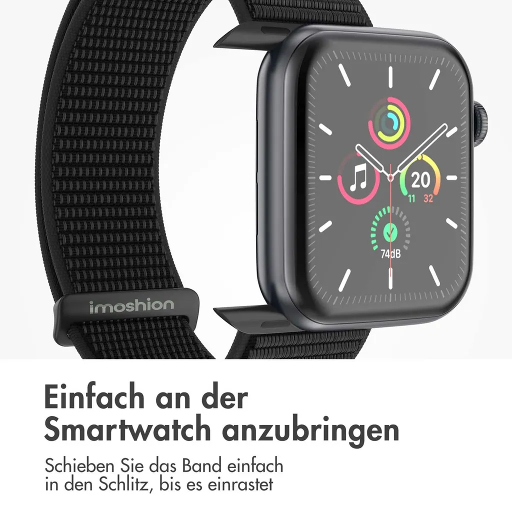 Watch SE - 40 mm, Watch SE 2023 - 40 mm, Watch SE 2022 - 40 mm, Watch 9 - 41 mm, Watch 8 - 41 mm, Watch 7 - 41 mm, Watch 6 - 40 mm, Watch 5 - 40 mm, Watch 4 - 40 mm, Watch 41 mm, Watch 40 mm, Watch 3 - 38 mm, Watch 38 mm, Watch 2 - 38 mm, Watch 1 - 38 mm, Watch 10 - 42 mm Cinturino: imoshion Nylonband 2.0 - 7